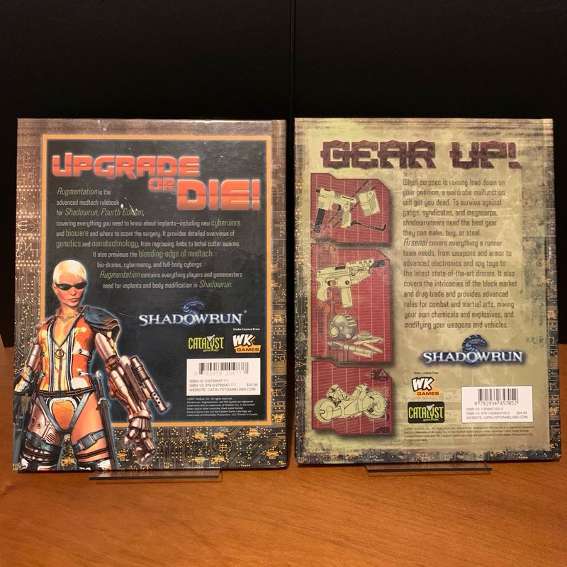 Shadowrun Lot: 20th Anniversary Core Book, Unwired, Arsenal, Augmentation, Street Magic, Corporate Punishment