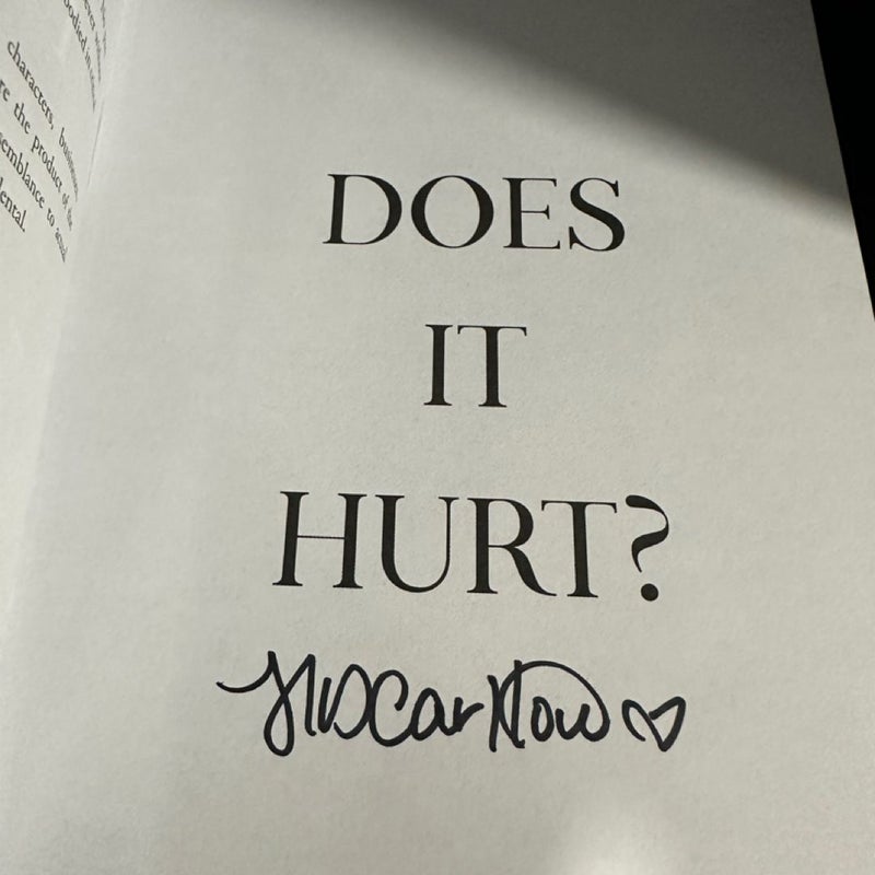 Does It Hurt - Signed Website Exclusive with Overlays Bookmark and Shark