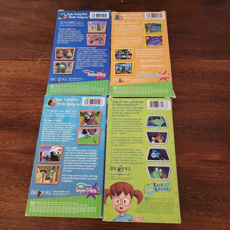 Lot of 4 Big Idea VHS Veggietales 123 Penguins