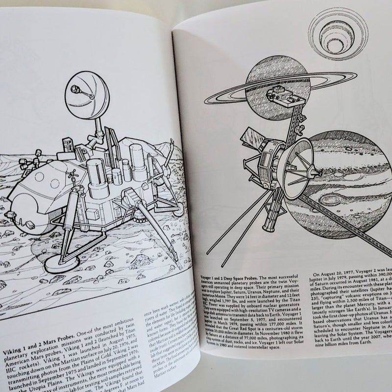 History of Space Exploration Coloring Book