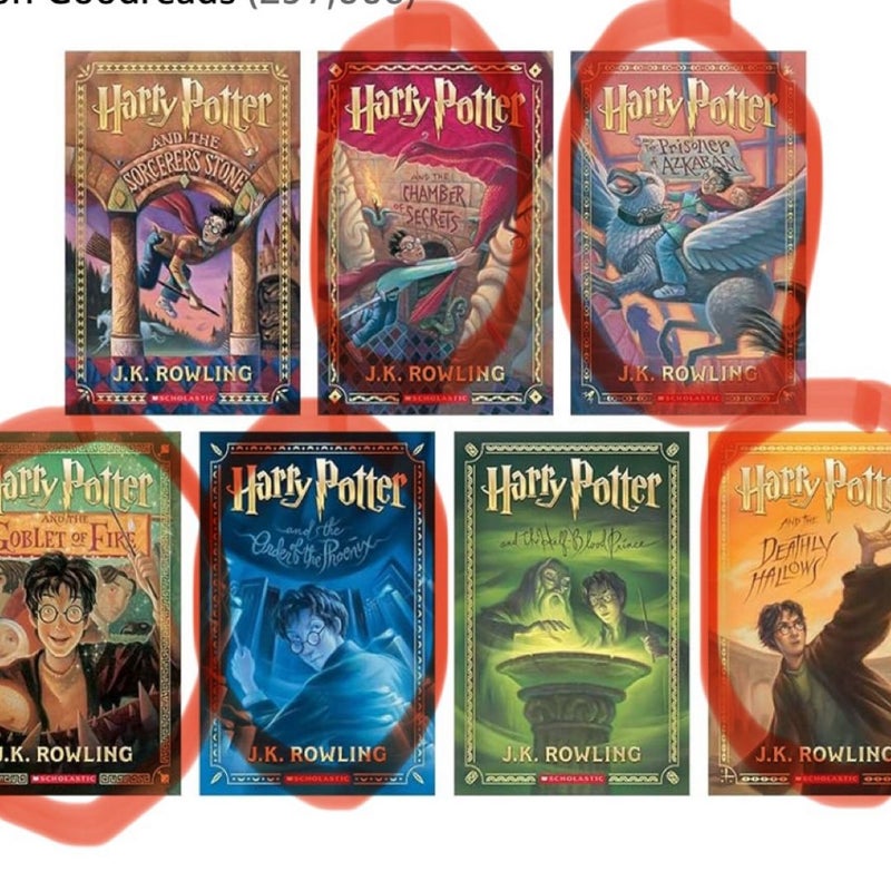 5 of 7 Harry Potter Paperback Full Book Set Volumes 1-7