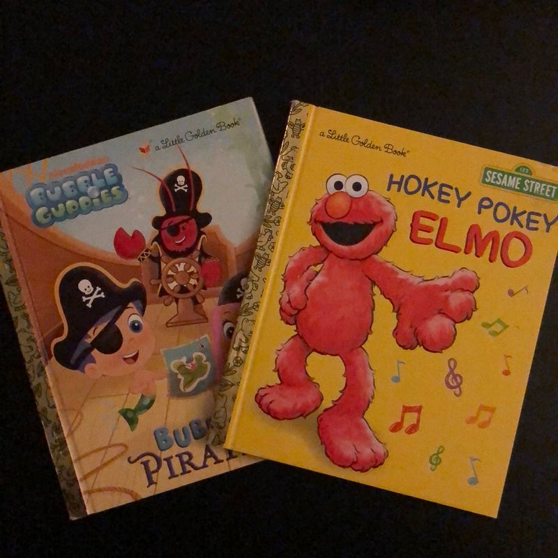 2 Little Golden Books including Hokey Pokey Elmo (Sesame Street)
