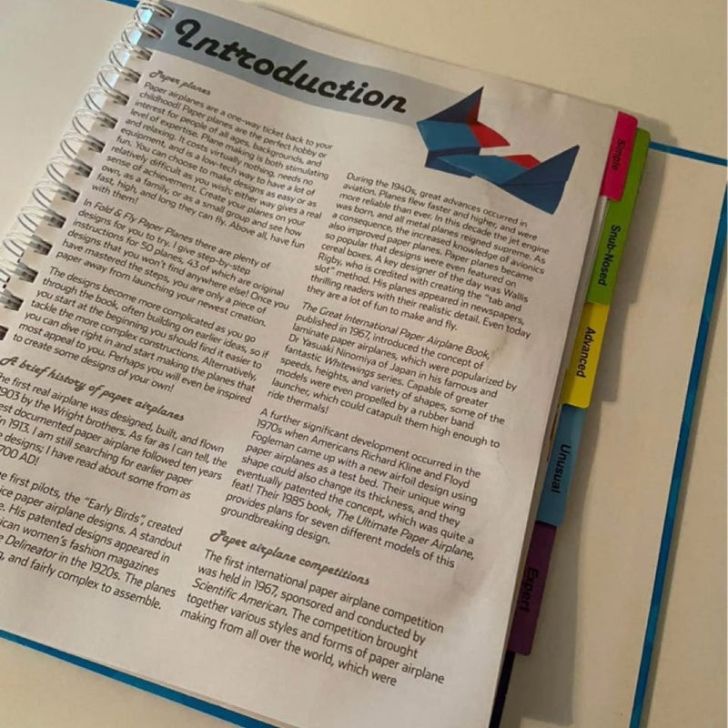 Fold & Fly Paper Planes Instructional Book