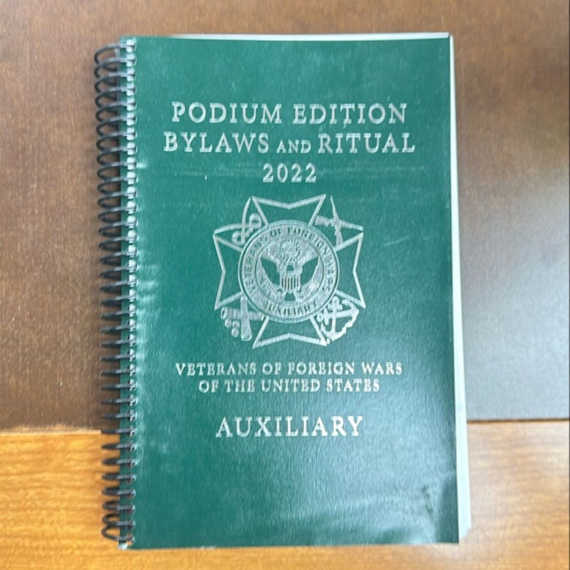 Podium, edition, bylaws and ritual 2022 Veterans of Foreign Wars of the United States