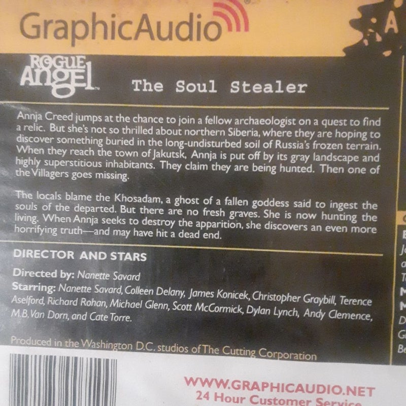 Rogue Angel 12 The Soul Stealer , Graphic Audio book cd 