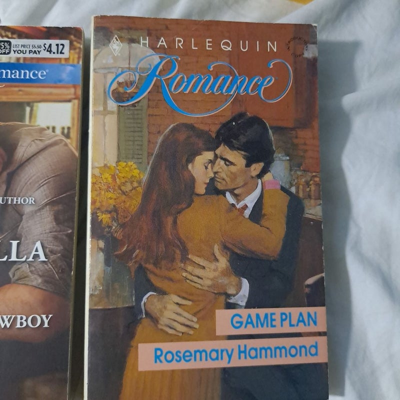 Harlequin Romance Paperback Vintage novels 3 lot