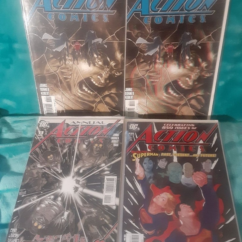 11 Action Comics Superman Geoff Johns comic lot 844,845,846,850,851,855,856,857, annual 10,11