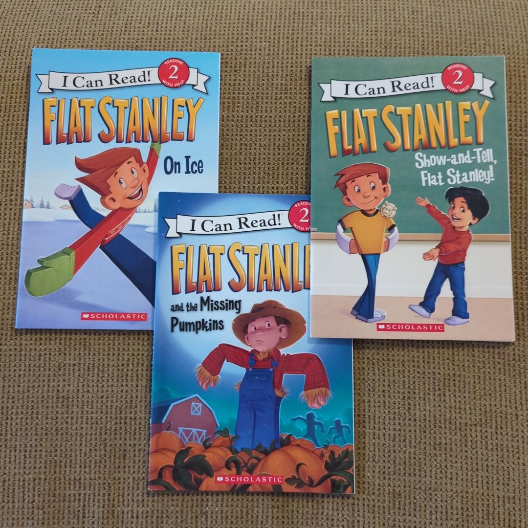 3BOOKBUNDLE! Flat Stanley and the Missing Pumpkins, On Ice and Show and Tell