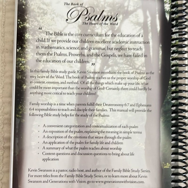 Psalms - A Family Bible Study Guide