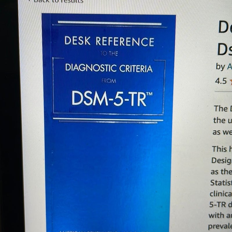 Desk Reference to the Diagnostic Criteria from DSM-5-TR(tm)