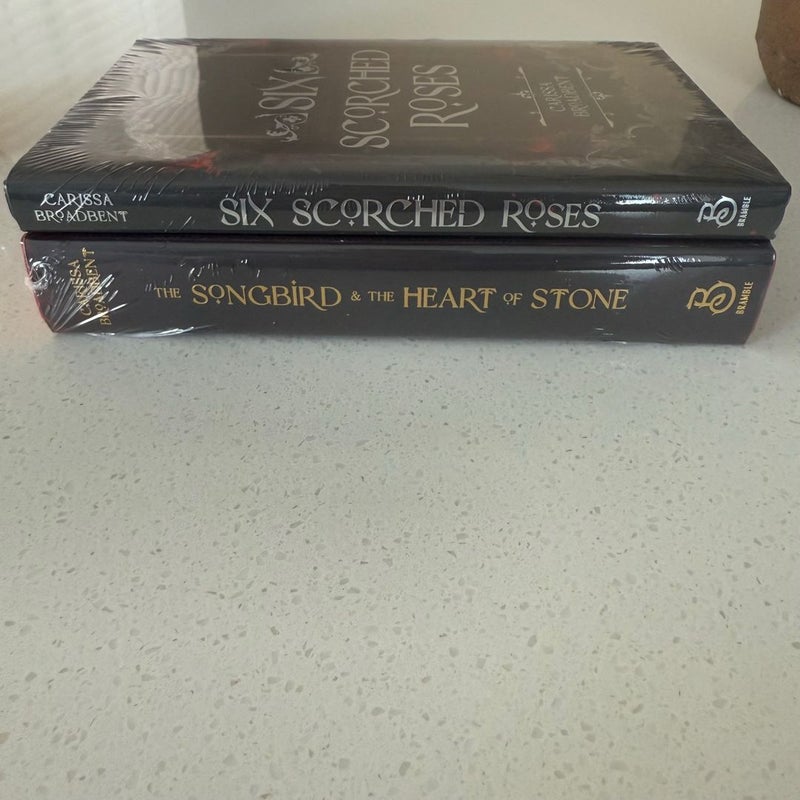 Signed - Owlcrate Songbird and the Heart of Stone & Six Scorched Roses