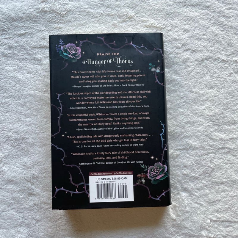 *harcover NEVER READ A Hunger of Thorns