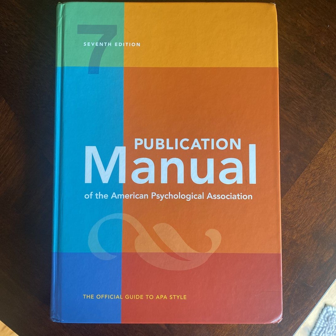 Publication Manual of the American Psychological Association