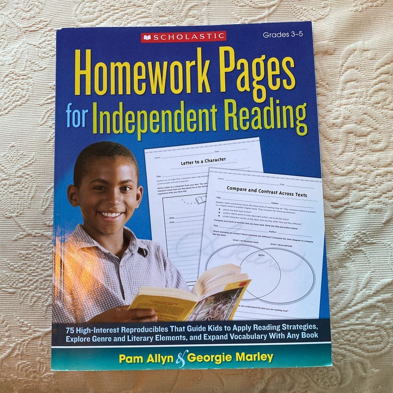 Homework Pages for Independent Reading