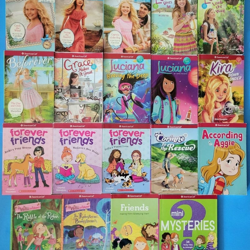 AMERICAN GIRL WELLIE WISHERS DOLL BOOKS READERS HUGE LOT OF 20 BEFOREVER FRIENDS MINI MYSTERY