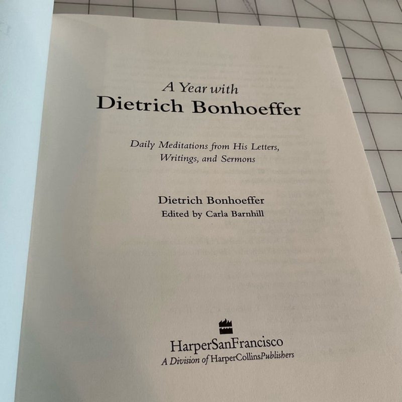 A Year With Dietrich Bonhoeffer HC DJ