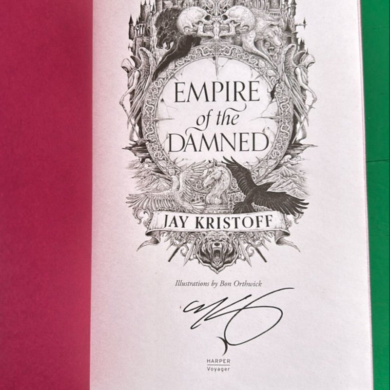 Empire of the Damned signed first edition sprayed edges 