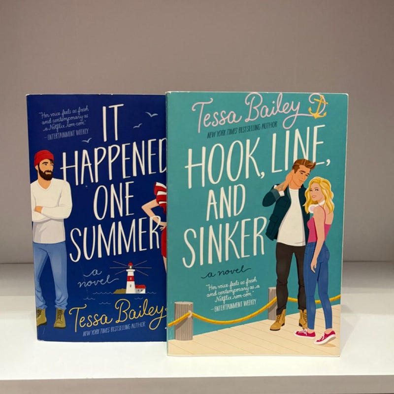 Tessa Bailey Bundle - 6 Paperbacks: It Happened One Summer + Hook, Line, and Sinker + Secretly Yours + Unfortunately Yours + Fix Her Up + My Killer Vacation
