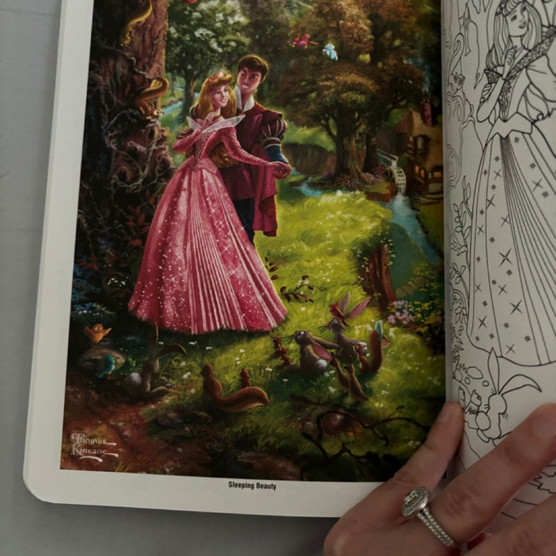 Disney Dreams Collection Thomas Kinkade Studios Disney Princess Coloring Book