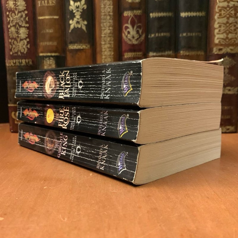 DragonLance: Complete Ogre Titans Trilogy Set: The Black Talon, The Fire Rose, The Gargoyle King, All First Edition First Printing