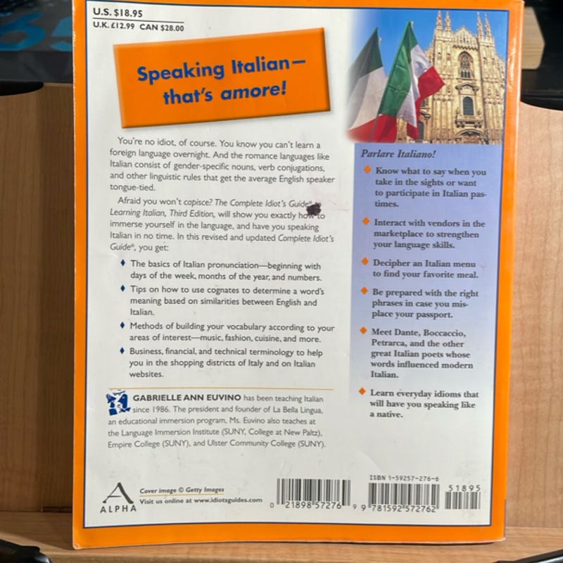 The Complete Idiot's Guide to Learning Italian, 3rd Edition
