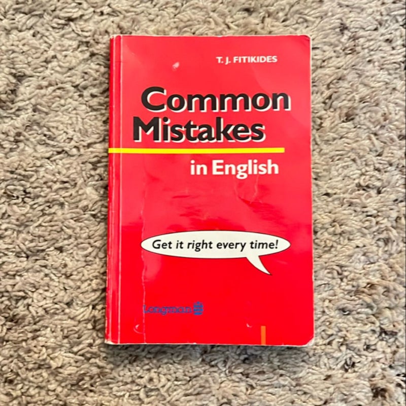 Common Mistakes in English