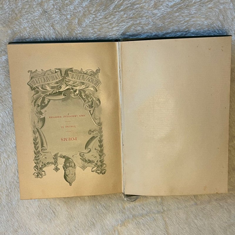 John Greenleaf Whittier poems volume II 1897