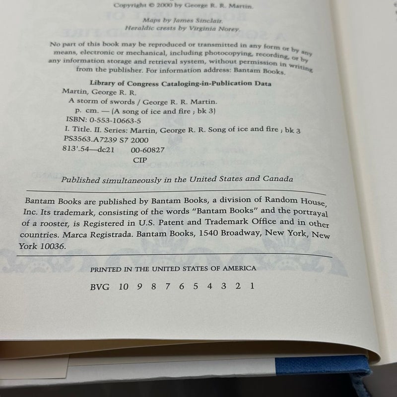 A Storm of Swords (true 1st edition 1st printing)