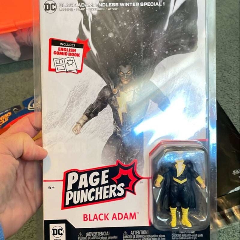 Page Puncher Black Adam Comic Book & Figure 