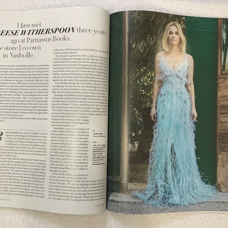  Vanity Fair Reese Witherspoon “ The Book of Reese” Issue April 2020 Magazine