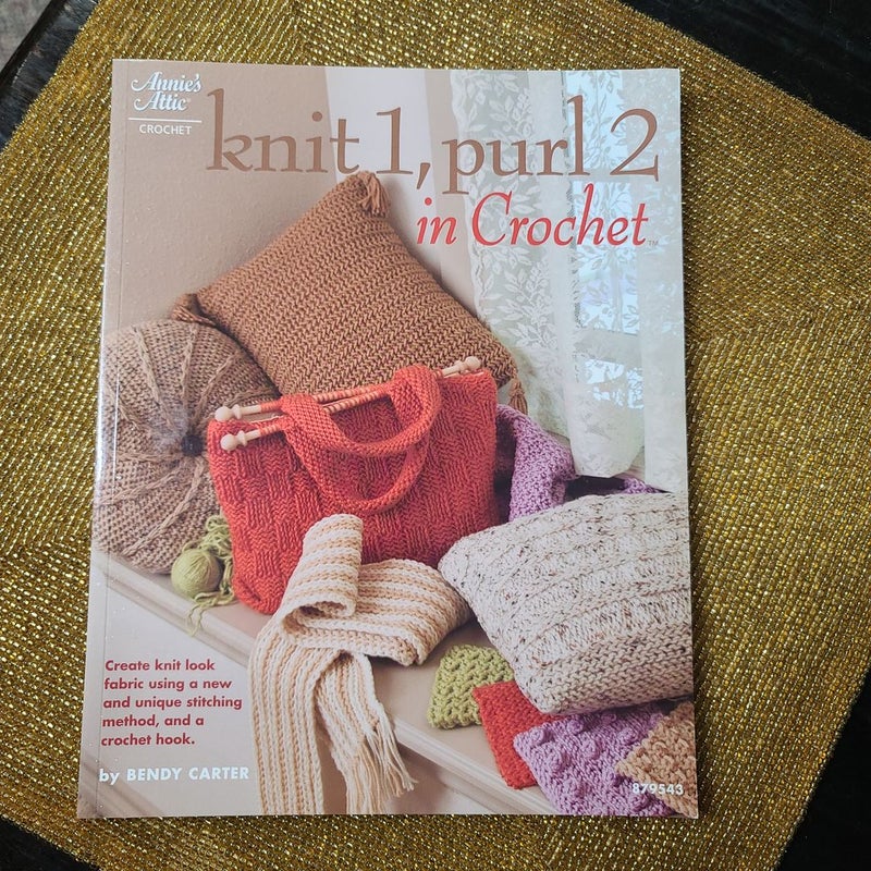 Knit 1, Purl 2 in Crochet