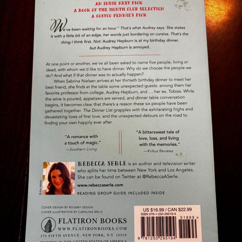 The Dinner List by Rebecca Serle, Paperback Pangobooks