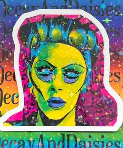 Inspired Rosie Riveter X Bride of Frankenstein Holographic Sticker