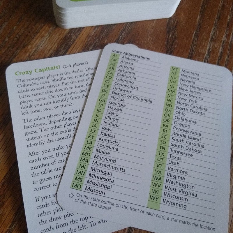 States & Capitals flashcards and games