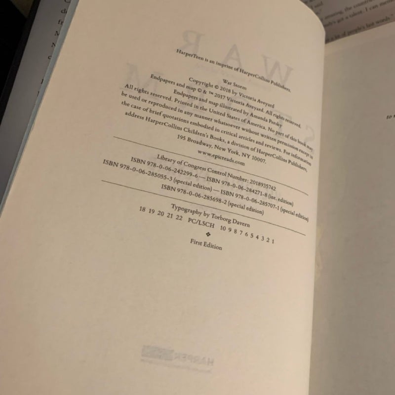 First Edition & Print: War Storm