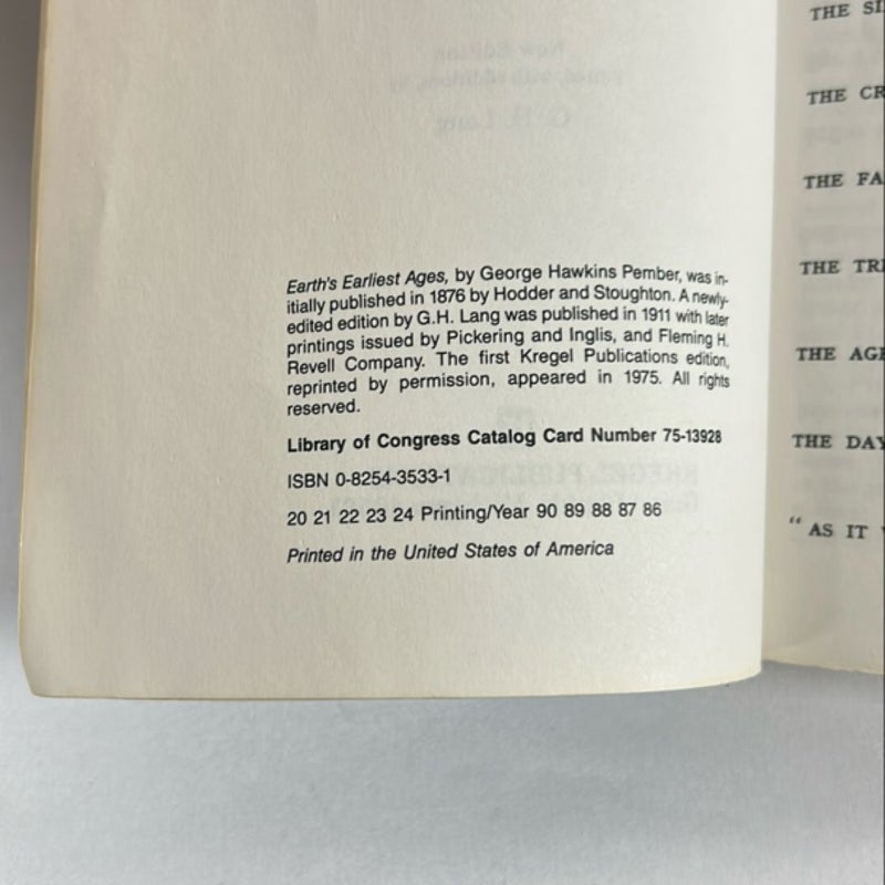 Earth's Earliest Ages and Their Connection with Modern Spiritualism and Theosophy