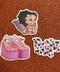 Pink stickers 