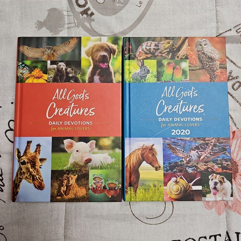 All God's Creatures Daily Devotions for Animal Lovers 2019 & 2020 Hardcover Bundle