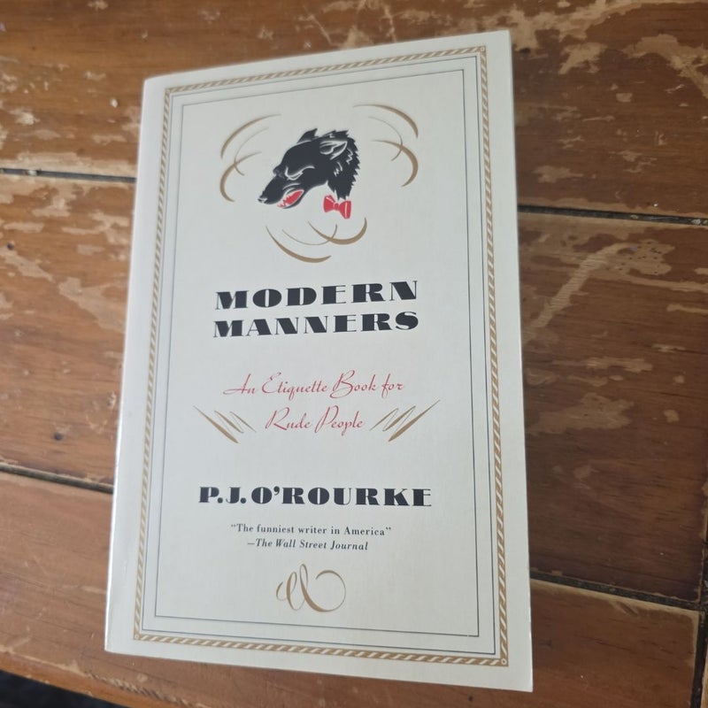 VINTAGE 1989 Modern Manners, An Etiquette Book for Rude People (by P.J. O'Rourke)