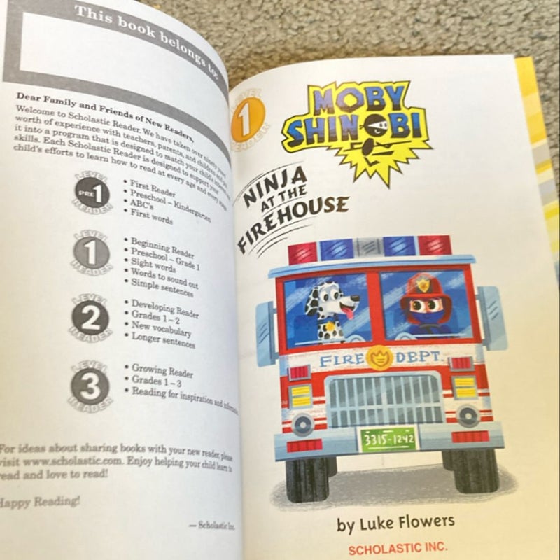 Ninja at the Firehouse (Moby Shinobi: Scholastic Reader, Level 1)