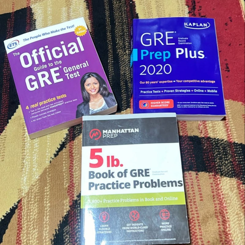  3 Books !!! GRE 5 Lb. Book of GRE Practice Problems