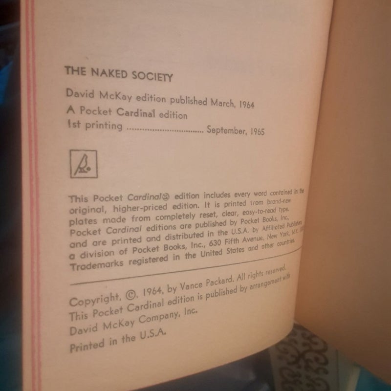 1965 The Naked Society by Vance Packard