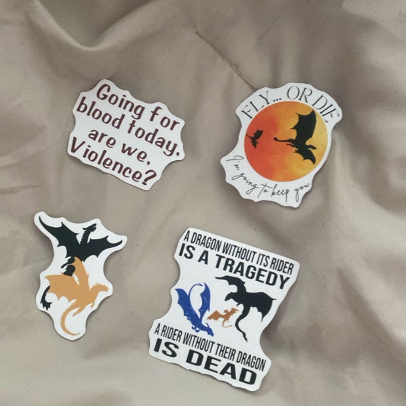 [BUNDLE] Fourth Wing- 10 p. Sticker Pack