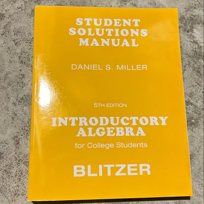 Student Solutions Manual