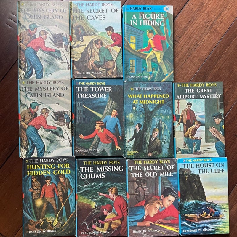 Set of 12 Vintage (50’s, 60’s,80’s) hardy boys! See description for dates!