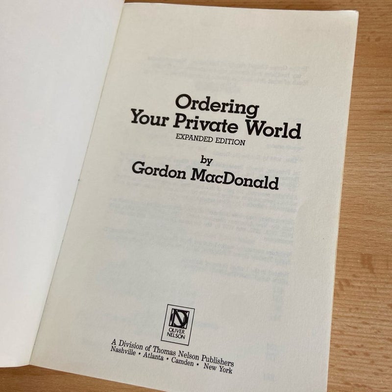 Ordering Your Private World