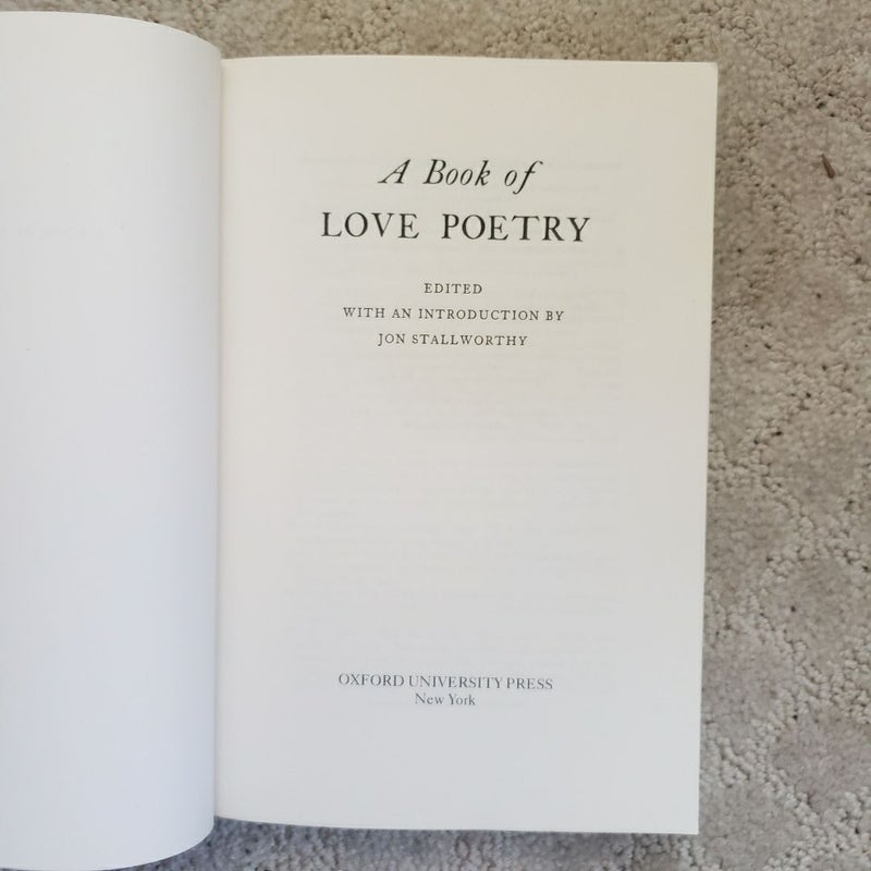 A Book of Love Poetry