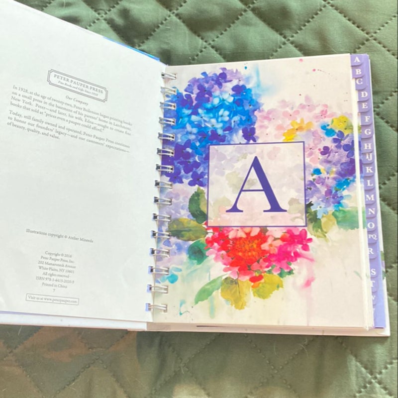 Floral Hardcover Address Book