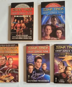 Book Lot of 5 Early Star Trek Deep Space Nine Novels. Books 1 2 4 6 and 7.