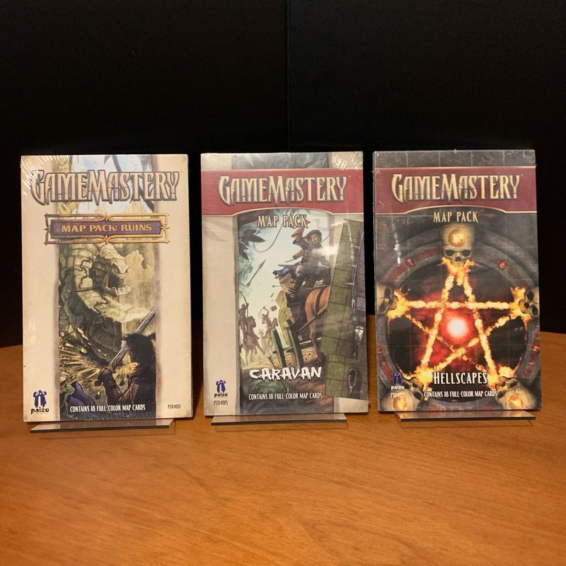 Pathfinder Game Mastery Map Pack Lot: Ruins, Caravan, Hellscapes, NEW in wrap